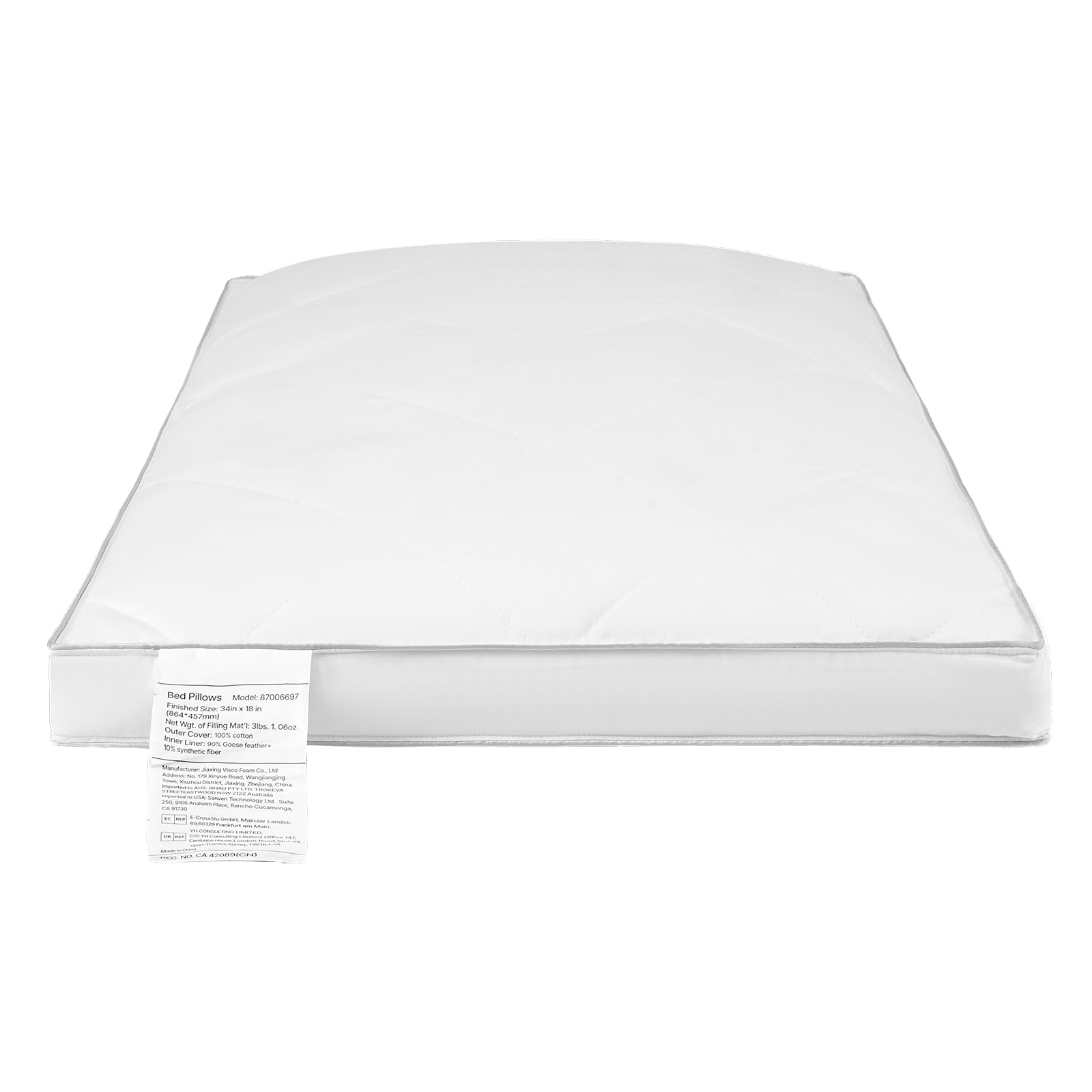 Luxury Hotel Bed Pillows Set Of 2 Supportive Down Alternative White_voghion.com